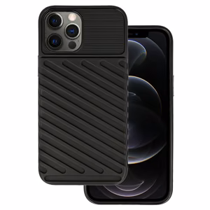 Thunder viedtālruņa apvalks Iphone 12 Pro Max melns
