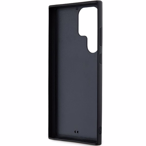 Karl Lagerfeld 3D Gumijas Mirdzošs Logotips viedtālruņa apvalks Samsung Galaxy S23 Ultra - melns