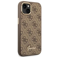 Guess GUHCP14MHG4SHW iPhone 14 Plus 6.7 "brūns/brūns cietais apvalks 4G Vintage Gold Logo