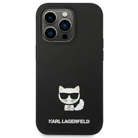 Karl Lagerfeld KLHCP14LSLCTBK iPhone 14 Pro 6.1 "cietais apvalks melns/melns Silikona Choupette Ķermenis