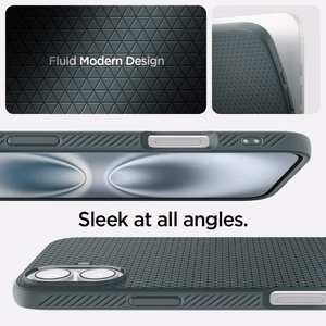 Spigen Liquid Air viedtālruņa apvalks iPhone 16 - zaļš