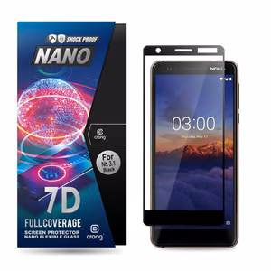 Гибридное защитное стекло Crong 7D Nano Flexible Glass 9H для Nokia 3.1