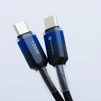 FORCELL F-ENERGY C357 kabelis Type C uz Type C QC4.0 PD 5A 100W Gradients 1 m melns