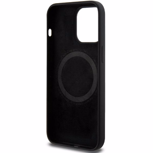 BMW M Silikona rakstains Magnētiskais viedtālruņa apvalks iPhone 15 Pro Max - melns