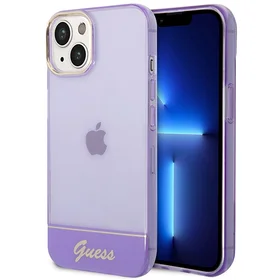 Guess GUHCP14MHGCOU iPhone 14 Plus 6.7 "violets/violets cietais apvalks Translucent