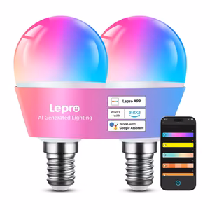 LEPRO BP1-2 E14 LED spuldze ar Bluetooth un Wi-Fi, 470 lm, 2 gab.