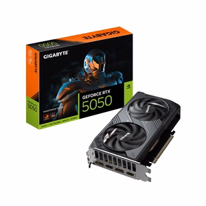 GIGABYTE GeForce RTX 5050 WINDFORCE OC 8G Videokarte - 8GB GDDR6, 128bit, PCI-E 5.0, 2587MHz Core Clock, 2 x DP, 2 x HDMI, NVIDIA DLSS 4, GV-N5050WF2OC-8GD