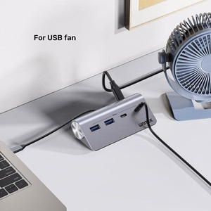 UNITEK alumīnija USB-C sadalītājs 2x USB-A 2x USB-C 5Gbps