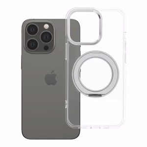 Case for iPhone 13 PRO Frame Circle Stand compatible with MagSafe transparent