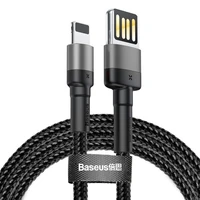 Baseus Cafule Divpusējs USB Lightning kabelis 1.5A 2m (pelēks+melns)