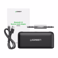Ugreen CM276 Bluetooth 5.0 Audio Receiver AUX Jack Adapter melns