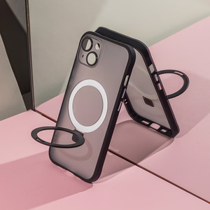 Mag Ring viedtālruņa apvalks iPhone 13 6,1" melns