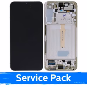 LCD displejs saderīgs ar Samsung S906 S22 Plus ar rāmi / violets / (Service Pack)