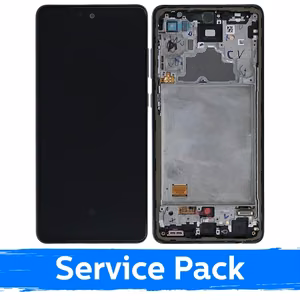 LCD дисплей для Samsung A725 A72 с рамкой Awesome Black (Service Pack)