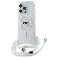 Karl Lagerfeld Crossbody IML Karl Head Magnētiskais viedtālruņa apvalks iPhone 16 Pro Max - caurspīdīgs