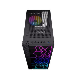 Gembird Fornax 2500 ARGB Gaming ATX Midi Tower ar apgaismojumu melns datora korpuss