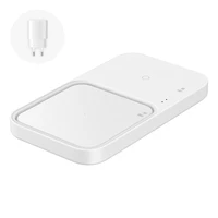 Samsung Wireless Charger Duo EP-P5400TWEGEU 15W indukcijas lādētājs - balts + tīkla lādētājs + kabelis