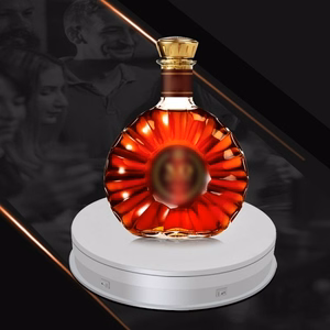 LED Rotating Turn-Table Displejs Statīvs, Round 30cm, Balts