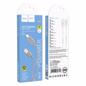 Кабель USB A на USB C Hoco 3A 1 m X107 белый