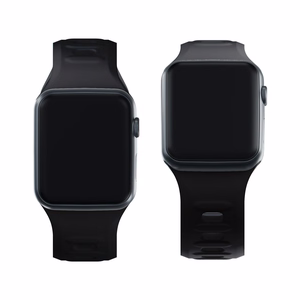 3mk silikona siksniņa Apple Watch, 38/40/41/42 mm, melns, mazais izmērs