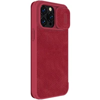 Nillkin Qin Pro Leather Apple iPhone 14 Pro Max sarkans