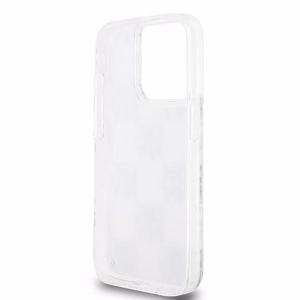 DKNY šķidrā spīduma vairāku logotipu viedtālruņa apvalks iPhone 15 Pro - balts