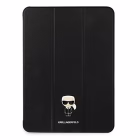 Karl Lagerfeld Saffiano Ikonic Karl apvalks iPad 12.9" Pro 2021 - Melns