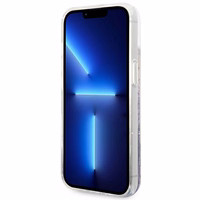 Guess GUHCP14MLFLSU iPhone 14 Plus 6.7 "violets/violets cietais apvalks Flower Liquid Glitter