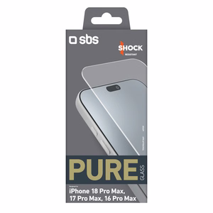 SBS Pure Glass rūdīts aizsargstikls modelim iPhone 18 Pro Max / 17 Pro Max / 16 Pro Max
