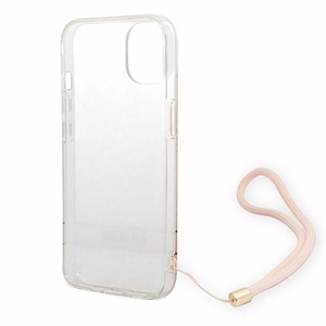 Guess GUOHCP14MH4STP iPhone 14 Plus 6.7 "pink / pink hardcase 4G Print Strap