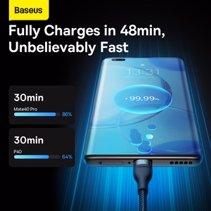 Baseus kabelis Flash Series II 3 in 1 - USB uz Type C, Lightning, Micro USB - 66W 6A 1,2 metri (CASS040003) zils