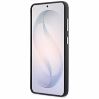 Guess maciņš Grained Big 4G Metal Logo for Samsung Galaxy S26 melns