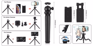 Video komplekts blogošanai ar viedtālruni (LED gaisma, elastīgs statīvs, telefona turētājs, mikrofons)