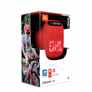 Bezvadu skaļrunis JBL Wind 3 ar stūres turētāju sarkans