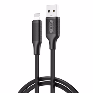 XO kabelis NB265 USB - Lightning 1,0m 2,4A melns