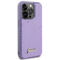 Guess Sequin Script Metal viedtālruņa apvalks iPhone 15 Pro - violeta