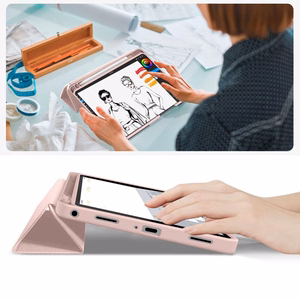 TechProtect SmartCase Pen maciņš Samsung Galaxy Tab A9 / A11 8.7 rozā