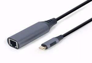Gembird A-USB3C-LAN-01 klēpjdatora doks/portu replikators USB 3.2 Gen 1 (3.1 Gen 1) Type-C melns, pelēks