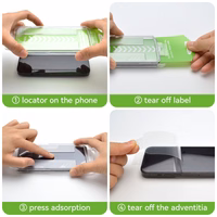 9H rūdītais stikls ar montāžas rāmi iPhone 14 Pro Max Wozinsky Premium stikls - melns