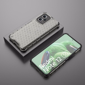 Honeycomb viedtālruņa apvalks Xiaomi Redmi Note 12 5G / Poco X5 5G bruņu hibrīda apvalks melns