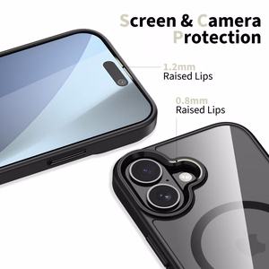 Tech-Protect MagMat Magnētiskais viedtālruņa apvalks iPhone 17 - Caurspīdīgs melns