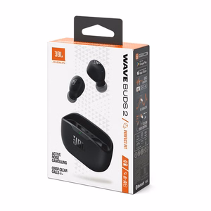 Melnas bezvadu austiņas JBL Wave Buds 2 ar ANC