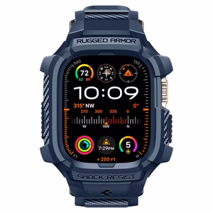 Spigen Rugged Armor Pro apvalks Apple Watch Ultra 1 / 2 (49mm) - jūras zila
