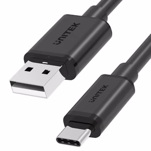 UNITEK USB-A — USB-C kabelis 25CM, Y-C480BK