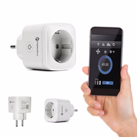 FORCELL F-ENERGY EU02 viedā kontaktligzda 230V ar WiFi, programmētāju un Tuya/Amazon Alexa atbalstu - balts