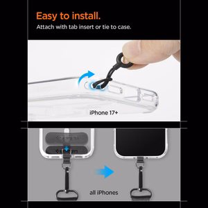 SPIGEN DA30M UNIVERSAL LANYARD STRAP CROSSBODY melns