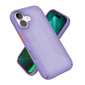 Speck Presidio Lux Grip MagSafe vāciņš ierīcei iPhone 17, “Purple Fade / Magic Purple / New Poppy” krāsā