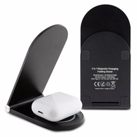 Karl Lagerfeld Choupette MagSafe indukcijas lādētājs 15W, salokāms 2in1 - melns