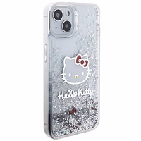 Hello Kitty šķidro spīdumu piekariņi Kitty Head viedtālruņa apvalks iPhone 14 - sudrabains