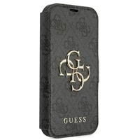Guess GUBKP13X4GMGGR iPhone 13 Pro Max 6.7" vāciņš pelēks - 4G Liels metāla logotips